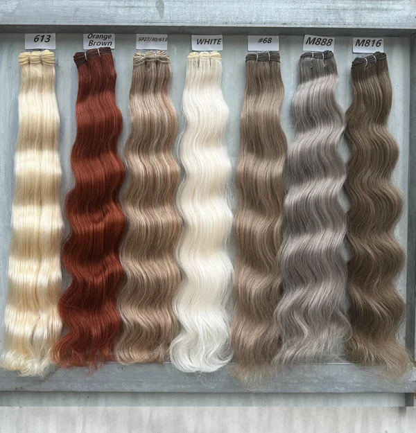 30Inches Colored M618 Ombre Highlight Piano Blond 27/613  Body Wave 200g Synthetic Hair Weave Bundles Soft Human-Like Extension - Image 3
