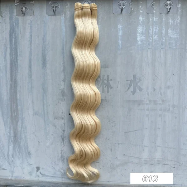 30Inches Colored M618 Ombre Highlight Piano Blond 27/613  Body Wave 200g Synthetic Hair Weave Bundles Soft Human-Like Extension - Image 24