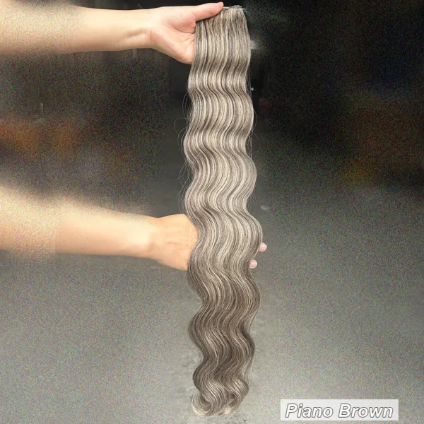 30Inches Colored M618 Ombre Highlight Piano Blond 27/613  Body Wave 200g Synthetic Hair Weave Bundles Soft Human-Like Extension - Image 10
