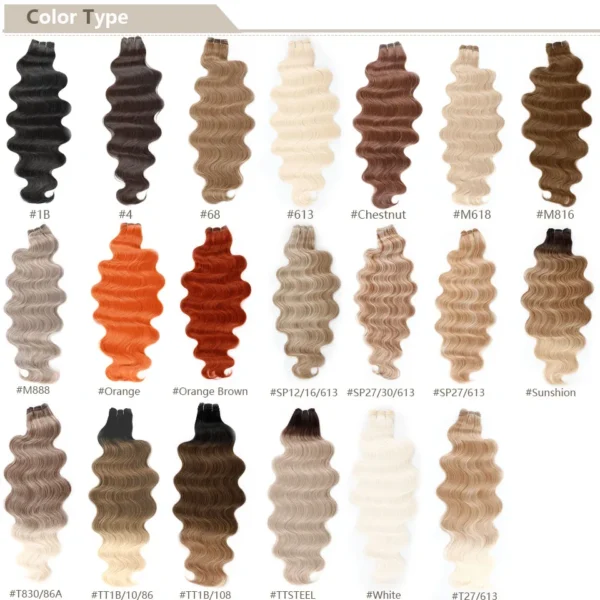 30Inches Colored M618 Ombre Highlight Piano Blond 27/613  Body Wave 200g Synthetic Hair Weave Bundles Soft Human-Like Extension - Image 40