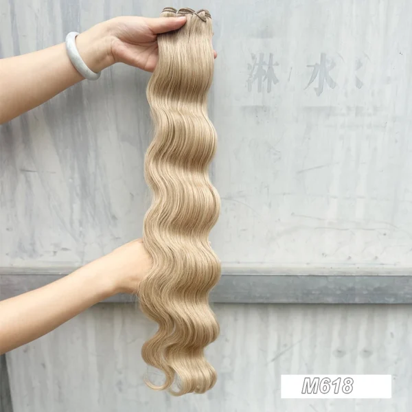30Inches Colored M618 Ombre Highlight Piano Blond 27/613  Body Wave 200g Synthetic Hair Weave Bundles Soft Human-Like Extension - Image 29