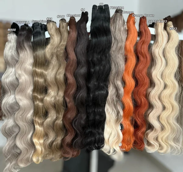 30Inches Colored M618 Ombre Highlight Piano Blond 27/613  Body Wave 200g Synthetic Hair Weave Bundles Soft Human-Like Extension - Image 39
