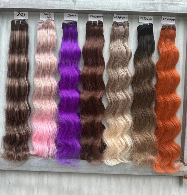 30Inches Colored M618 Ombre Highlight Piano Blond 27/613  Body Wave 200g Synthetic Hair Weave Bundles Soft Human-Like Extension - Image 4