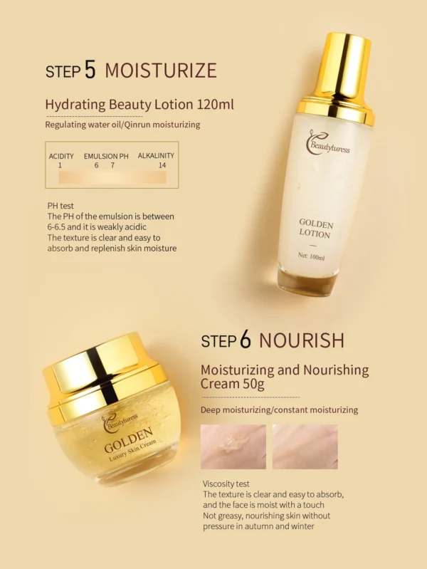 Luxurious 9-piece skincare gift box to firm skin fight wrinkles and lift cheeks Holiday gifts for mothers and girlfriends - Image 4