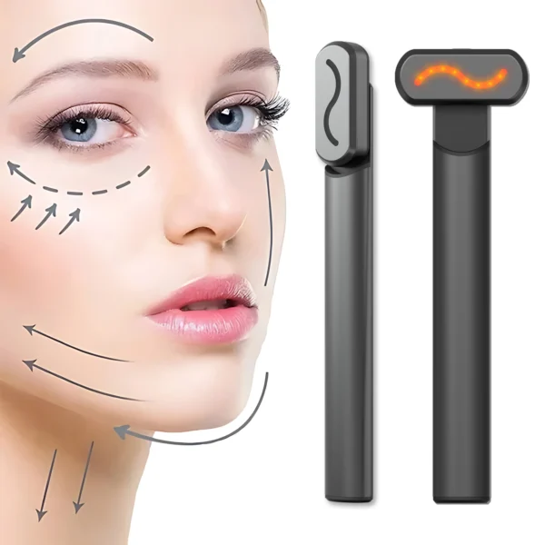 Compact 4-in-1 Electric Therapy Device for Eye Care Face Firm Neck Advanced Skincare Tool to Reduce Edema Face Lift  Wand