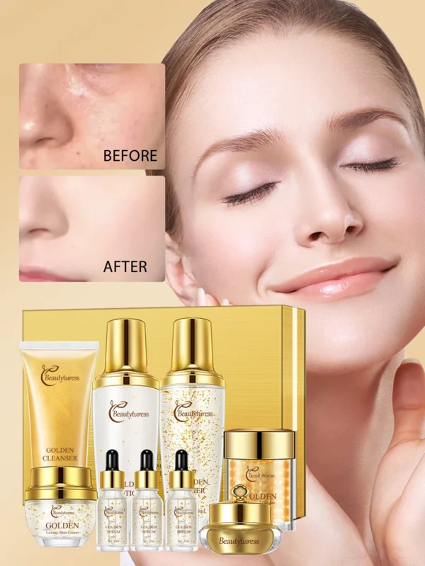 9 high-quality gold luxury skincare products contain collagen to tighten the skin fight wrinkles and anti-aging - Image 2