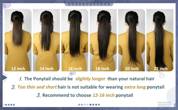 Full Shine Ponytail Extension Highlighted Bleach Blonde Ponytail Human Hair Clip in Ponytail Hair Extensions - Image 22