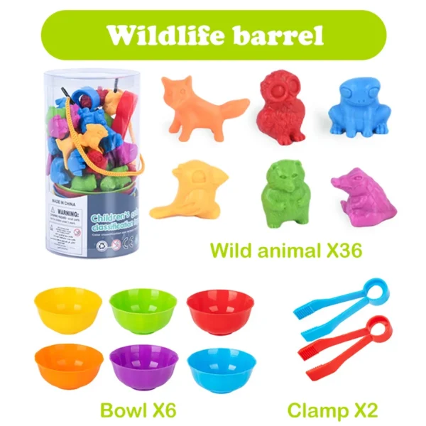 Animal series children's early education enlightenment counting toys teaching aids family cognitive classification toys - Image 7