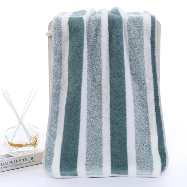 1 pcs Striped Face Towel 35x75cm For Bathroom Or Soft And Absorbent Quick-Drying Experience Microfiber Bath Towel 70x140cm - Image 10