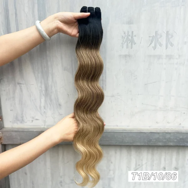 30Inches Colored M618 Ombre Highlight Piano Blond 27/613  Body Wave 200g Synthetic Hair Weave Bundles Soft Human-Like Extension - Image 7