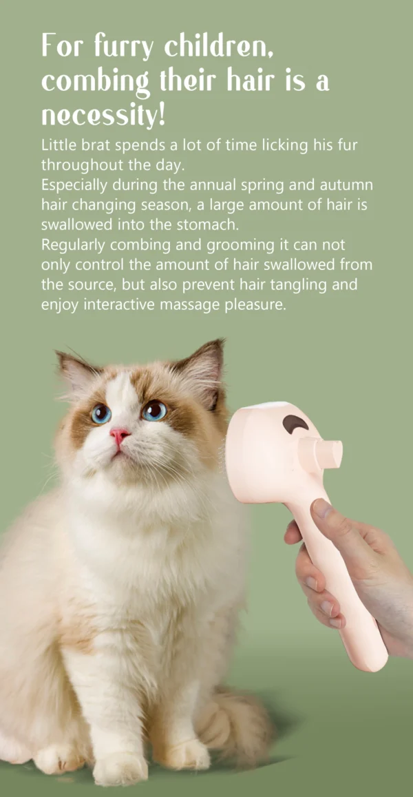 Dog Comb Pet Steam Massage Brush Safe Round Head Soft Teeth Spray Hair Removal Comb for Dog Universal for Cats Dogs Accessories - Image 14