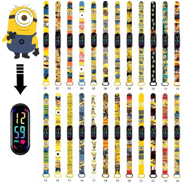 12PCS Stitch Children Watches Girls Waterproof Sport Touch Screen Watch for Women Waterproof Digital Clock Bracelet Gifts Toys - Image 27