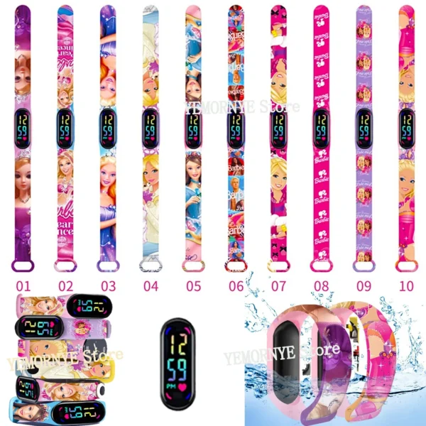 12PCS Stitch Children Watches Girls Waterproof Sport Touch Screen Watch for Women Waterproof Digital Clock Bracelet Gifts Toys - Image 35