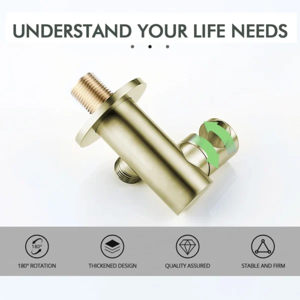 8-16” Rainfall Shower Faucet Solid Brass Full Set With Handheld, Square Plate Style Bathroom Shower Mixer System Wall Mounted - Image 6