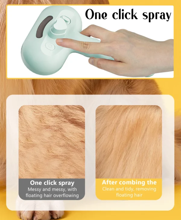 Dog Comb Pet Steam Massage Brush Safe Round Head Soft Teeth Spray Hair Removal Comb for Dog Universal for Cats Dogs Accessories - Image 16