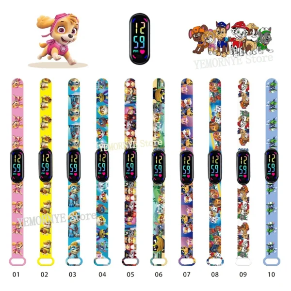 12PCS Stitch Children Watches Girls Waterproof Sport Touch Screen Watch for Women Waterproof Digital Clock Bracelet Gifts Toys - Image 19