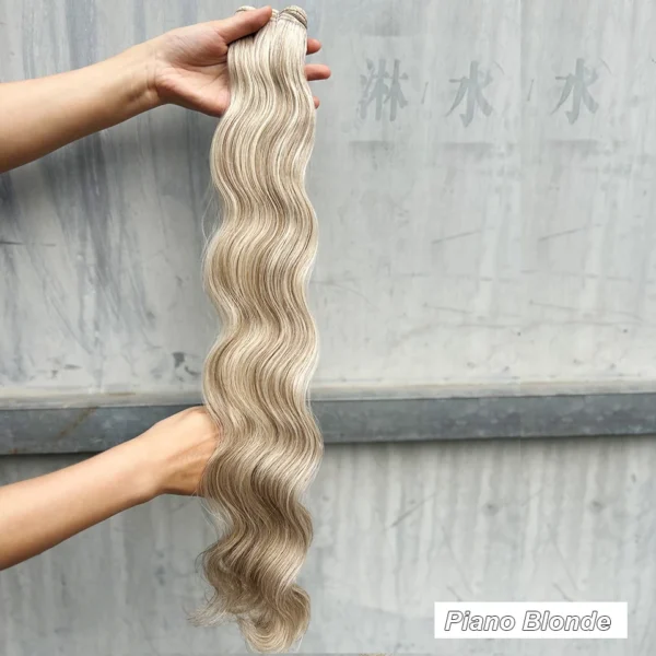 30Inches Colored M618 Ombre Highlight Piano Blond 27/613  Body Wave 200g Synthetic Hair Weave Bundles Soft Human-Like Extension - Image 18