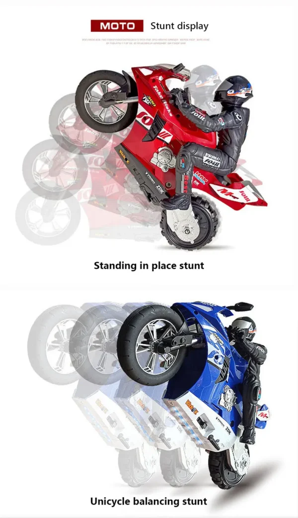 RC Motorcycle Kids Toy 2.4G Remote Control Motorcycle High Speed Racing Drift Stunt Car Toys for Boys Kids Toy Children Gifts - Image 16