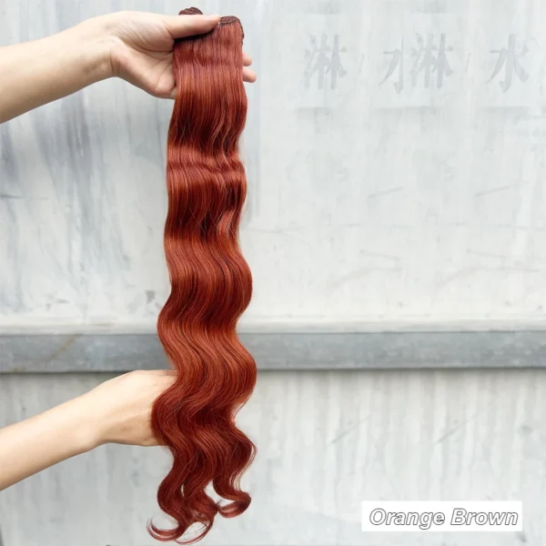 30Inches Colored M618 Ombre Highlight Piano Blond 27/613  Body Wave 200g Synthetic Hair Weave Bundles Soft Human-Like Extension - Image 16