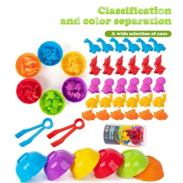 Animal series children's early education enlightenment counting toys teaching aids family cognitive classification toys - Image 2