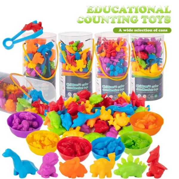 Animal series children's early education enlightenment counting toys teaching aids family cognitive classification toys