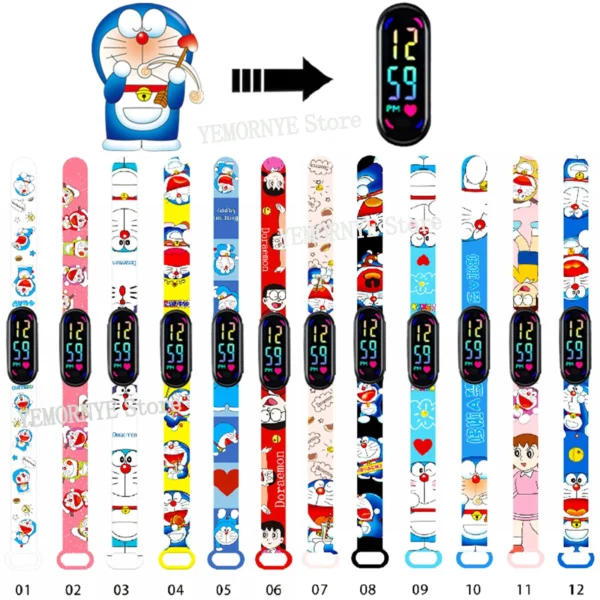 12PCS Stitch Children Watches Girls Waterproof Sport Touch Screen Watch for Women Waterproof Digital Clock Bracelet Gifts Toys - Image 31
