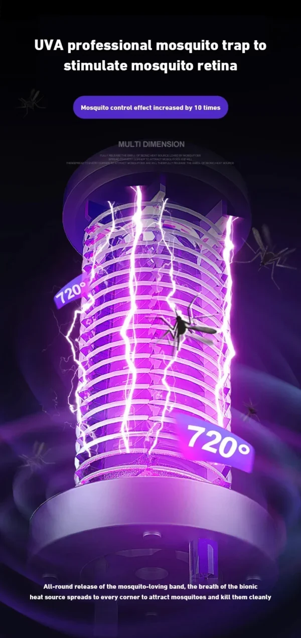 Xiaomi Mosquito Killer Lamp Bedroom Silent USB Rechargeable Electric Mosquito Swatter Portable Outdoor Mosquito Repeller FlyTrap - Image 13