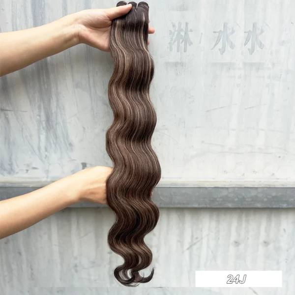 30Inches Colored M618 Ombre Highlight Piano Blond 27/613  Body Wave 200g Synthetic Hair Weave Bundles Soft Human-Like Extension - Image 35