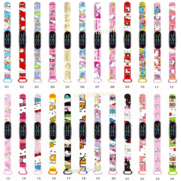 12PCS Stitch Children Watches Girls Waterproof Sport Touch Screen Watch for Women Waterproof Digital Clock Bracelet Gifts Toys - Image 42