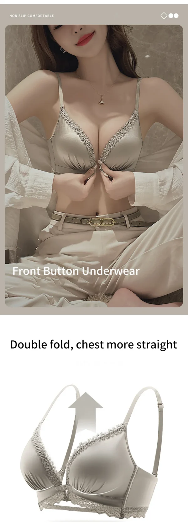 Girls Elegant Front-Closing Padded Bra Comfortable and Supportive Choice for Small Busts Enhancing Natural Beauty Underwears - Image 11