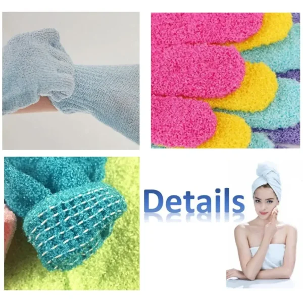 Body Cleaning Washcloth Soft Brush Home Hotel Bathroom Shower Ball Back Scrubber Set Exfoliating Skin Towel Bath Gloves - Image 26