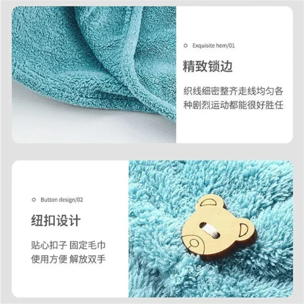 Women Hair Towel Microfiber Towel Bath Towels for Adults Home Terry Towels Bathroom Serviette De Douche Turban for Drying Hair - Image 5