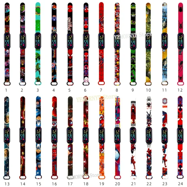 12PCS Stitch Children Watches Girls Waterproof Sport Touch Screen Watch for Women Waterproof Digital Clock Bracelet Gifts Toys - Image 44