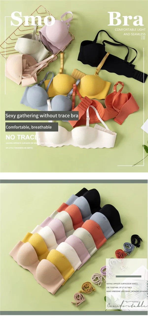 High Quality Solid Color Girls Seamless Bra Girls Comfort Breathable Daily Wear Underwears Girls Removable Shoulder Strap Bra - Image 19