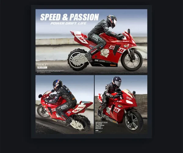 RC Motorcycle Kids Toy 2.4G Remote Control Motorcycle High Speed Racing Drift Stunt Car Toys for Boys Kids Toy Children Gifts - Image 10