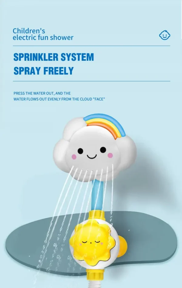 Kids Bath Toys Water Game for Kids Clouds Model Faucet Shower Water Spray Kids Toy Splashes Bathroom Sprinkler Kids Toy - Image 10