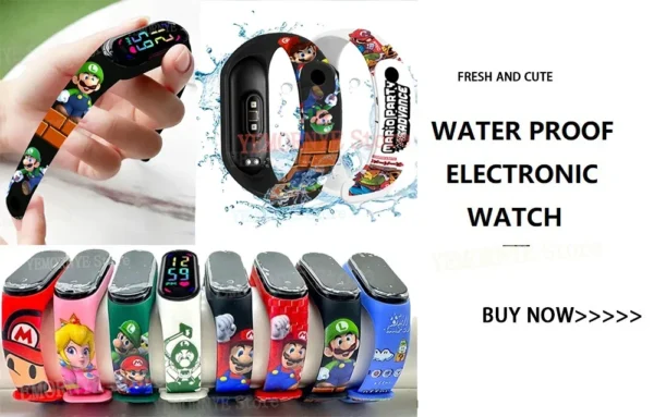 12PCS Stitch Children Watches Girls Waterproof Sport Touch Screen Watch for Women Waterproof Digital Clock Bracelet Gifts Toys - Image 60
