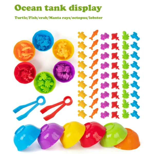 Animal series children's early education enlightenment counting toys teaching aids family cognitive classification toys - Image 4