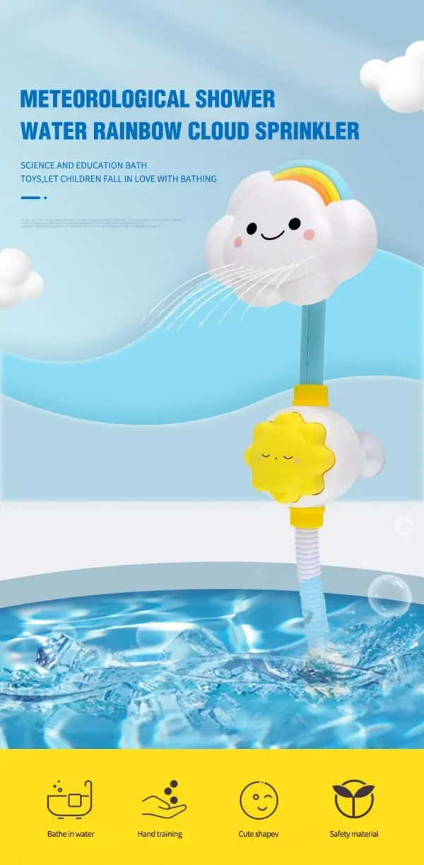 Kids Bath Toys Water Game for Kids Clouds Model Faucet Shower Water Spray Kids Toy Splashes Bathroom Sprinkler Kids Toy - Image 6
