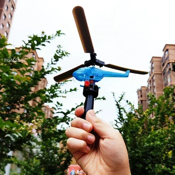 Aviation Model Copter Handle Pull Line Helicopter Plane Outdoor Toys for Kids Playing Drone Drawstring Plane Children's Day Gift - Image 3