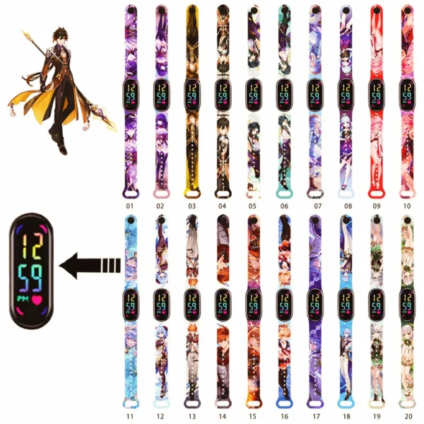 12PCS Stitch Children Watches Girls Waterproof Sport Touch Screen Watch for Women Waterproof Digital Clock Bracelet Gifts Toys - Image 29