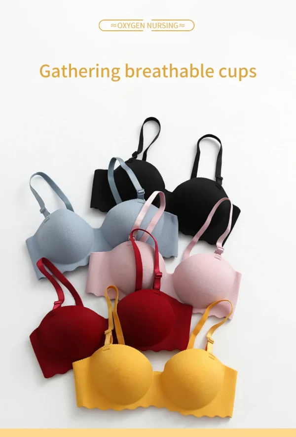 High Quality Solid Color Girls Seamless Bra Girls Comfort Breathable Daily Wear Underwears Girls Removable Shoulder Strap Bra - Image 16