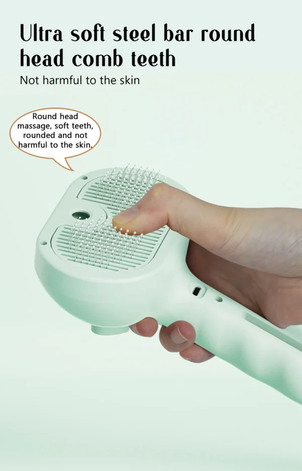 Dog Comb Pet Steam Massage Brush Safe Round Head Soft Teeth Spray Hair Removal Comb for Dog Universal for Cats Dogs Accessories - Image 21