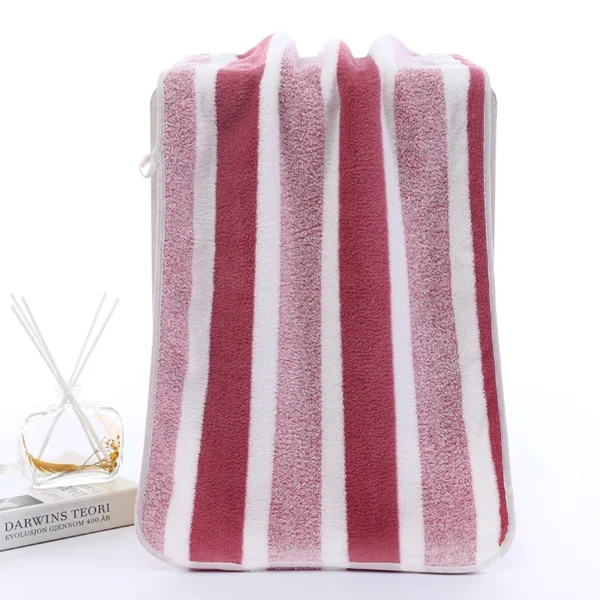 1 pcs Striped Face Towel 35x75cm For Bathroom Or Soft And Absorbent Quick-Drying Experience Microfiber Bath Towel 70x140cm - Image 9