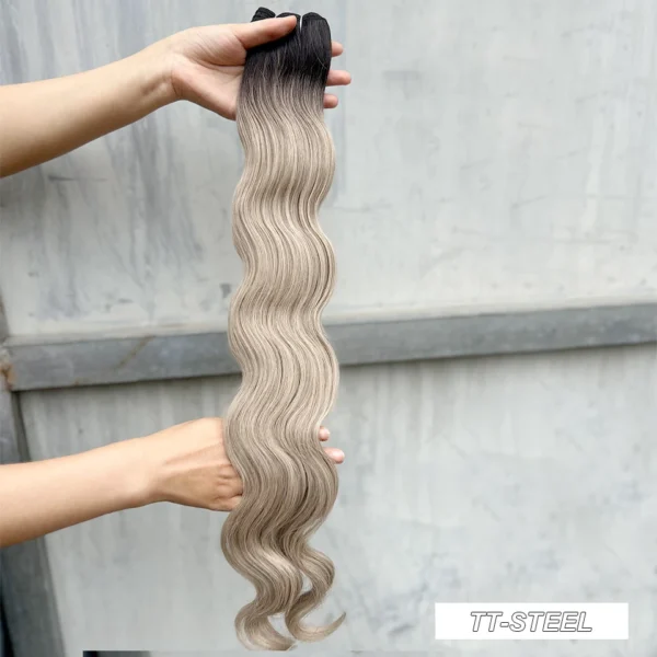 30Inches Colored M618 Ombre Highlight Piano Blond 27/613  Body Wave 200g Synthetic Hair Weave Bundles Soft Human-Like Extension - Image 22