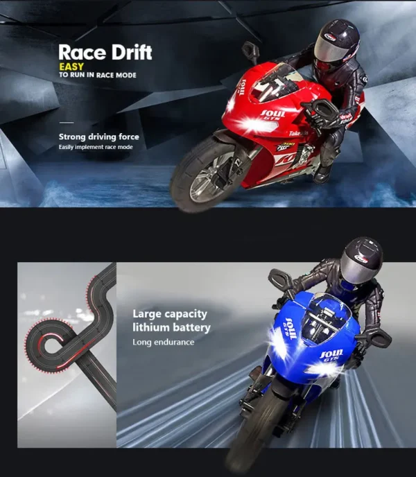 RC Motorcycle Kids Toy 2.4G Remote Control Motorcycle High Speed Racing Drift Stunt Car Toys for Boys Kids Toy Children Gifts - Image 5