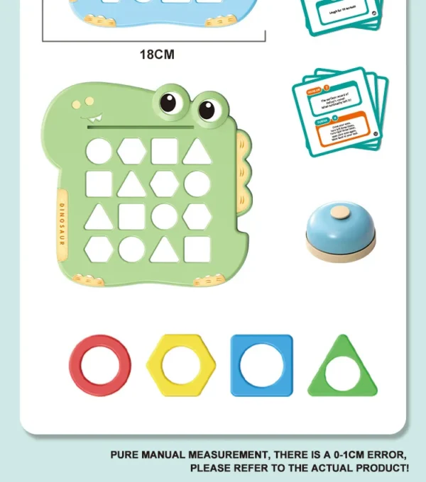Dinosaurs Collide, Geometric Shapes Pair, Puzzle Thinking Training, Parent-Child Early Education, Interactive Tabletop Game Toys - Image 22
