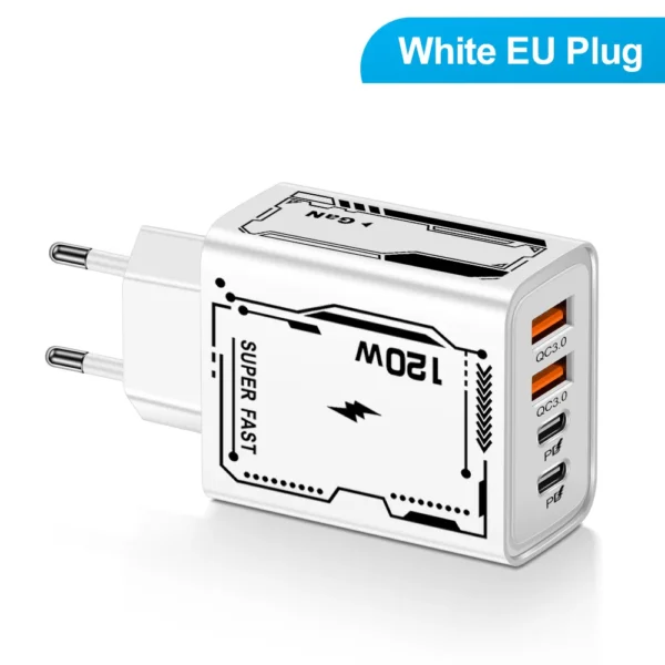 4 Ports USB C PD Charger Quick Charge 3.0 Type C USB Phone Chargers Fast Charging Adapter For iPhone 15 14 Samsung Xiaomi Huawei - Image 8