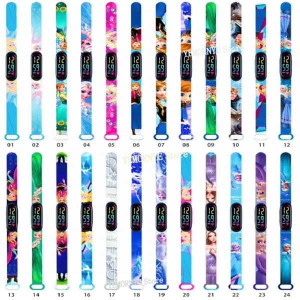 12PCS Stitch Children Watches Girls Waterproof Sport Touch Screen Watch for Women Waterproof Digital Clock Bracelet Gifts Toys - Image 46