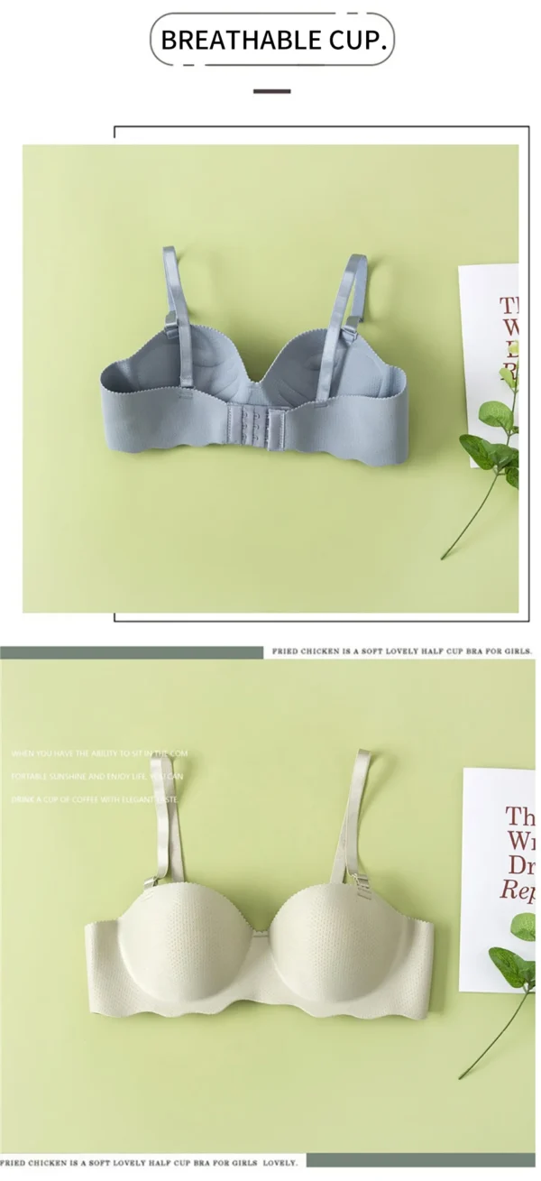 High Quality Solid Color Girls Seamless Bra Girls Comfort Breathable Daily Wear Underwears Girls Removable Shoulder Strap Bra - Image 34